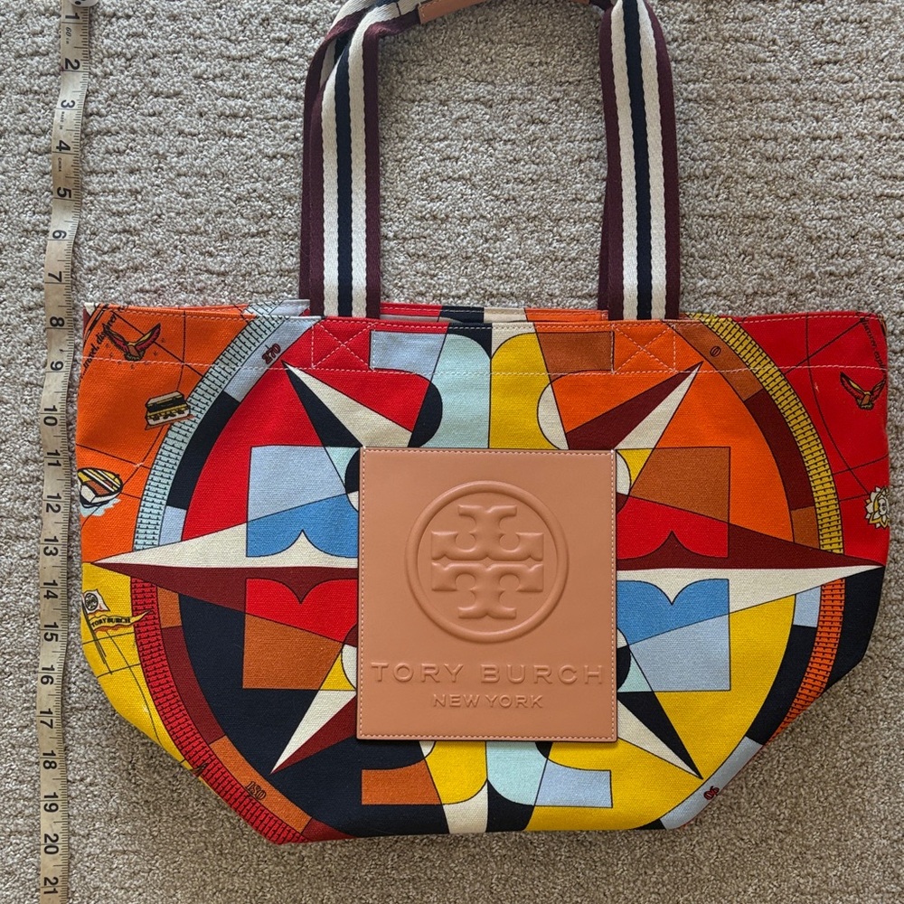 Tory Burch Compass Market Tote - Canvas